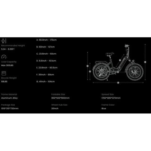 DYU 20" 4.0 Fat Tire Electric Bike for Adults, 500W 48V 14AH, LG Battery, Shimano 7-Speed, Foldable E Bike