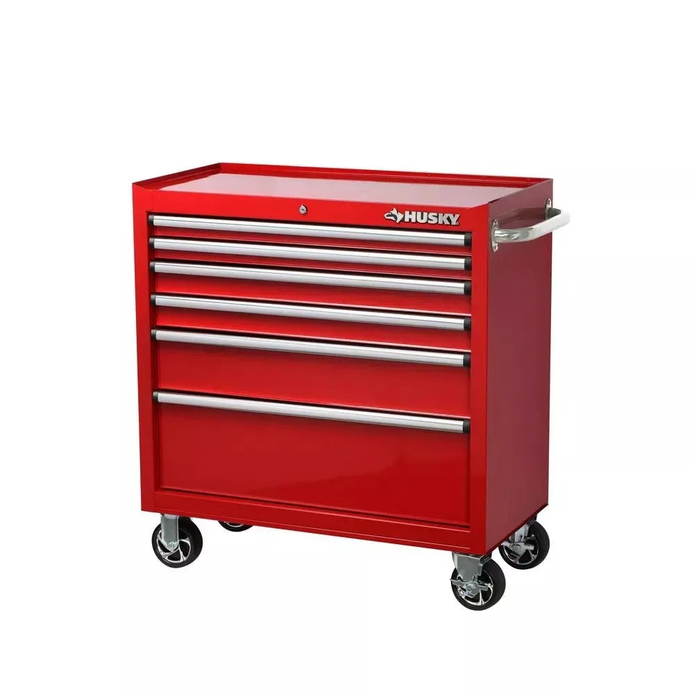 36 inches. Red 6 Drawer Roller Cabinet Tool Box