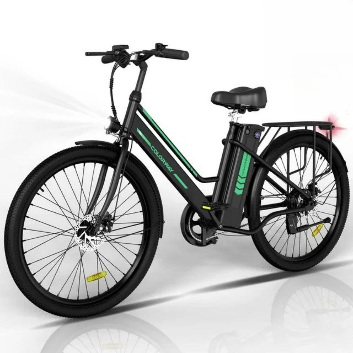 COLORWAY 26" Electric Bike for Woman, 500W Powerful Motor, 36V 12AH Removable Battery E Bike, , Max. Speed 19.9MPH Electric Bicycle