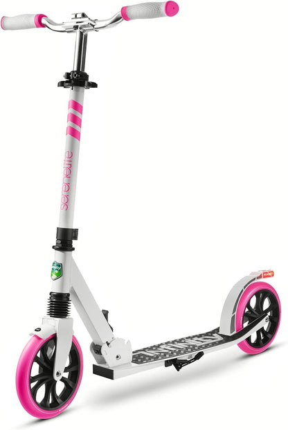 10 Colors Freestyle Scooter, Adult and Teen Scooter - Adjustable Height, All Terrain Scooter with Large Wheels and Suspension, Foldable Scooter with Easy Maneuver