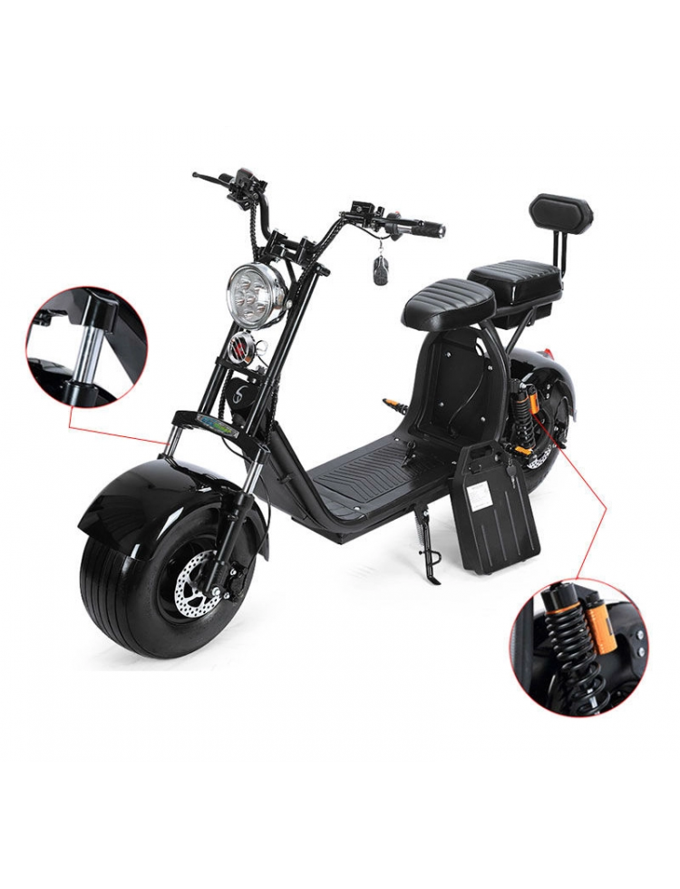 Fanco CITY COCO RANGE 2 AUTONOMIE 110 KM 1500 WATTS 40AH HOMOLOGUÉE ROUTE