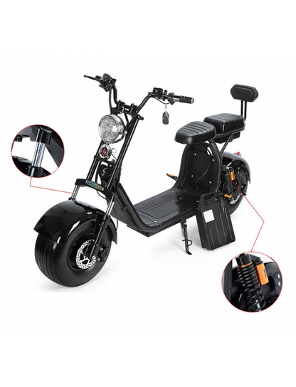 Fanco CITY COCO RANGE 2 AUTONOMIE 110 KM 1500 WATTS 40AH HOMOLOGUÉE ROUTE