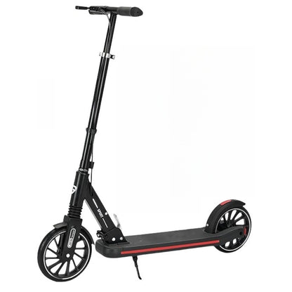 Commuter Adult Scooter 330 lbs Capacity, 8IN Solid Tires Big Wheels Scooters, 3 Handle Height Adjustable Levels, with Double Braking System, Foldable Scooter,Kick Scooter for Ages 6+