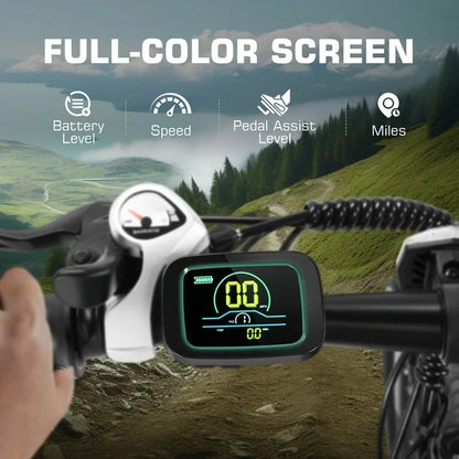 Funcid Electric Bike, Electric Bike for Adults 27.5" EBike 500W Adult Electric Bicycle, 19.8MPH Electric Mountain Bike, 48V 10.4Ah Battery, Lockable Suspension Fork, Shimano 21 Speed, LCD Display