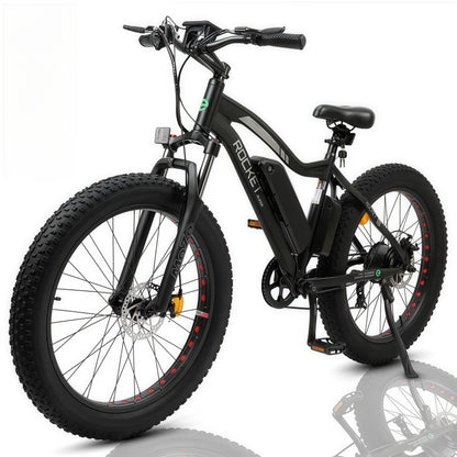 Ecotric 26 Inch Fat Tire Electric Bicycle Powerful 500 W Motor 36 V/12.5 Ah Removable Lithium Battery Beach Snow Shock Absorption Mountain for Adults
