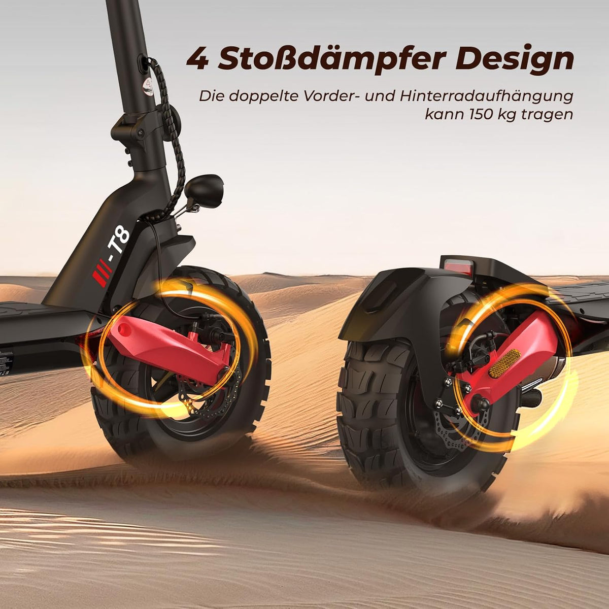 JAYSIMXIN Puissante Trottinette Électrique Adulte Scooter,10 Pouces Trottinette électrique Tout Terrain, App Intelligent, Batterie au Lithium 52V 33Ah,130 km 4-5 Heures de Charge.