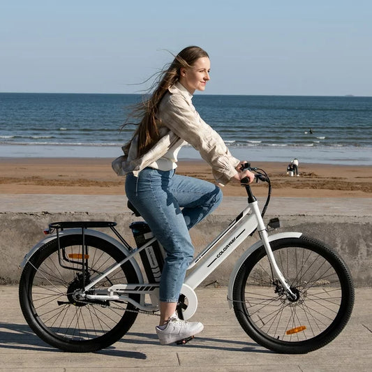 COLORWAY 26" Elektrofahrrad für Damen, 500W leistungsstarker Motor, 36V 12AH herausnehmbarer Akku E-Bike, max. Geschwindigkeit 32 km/h Elektrofahrrad