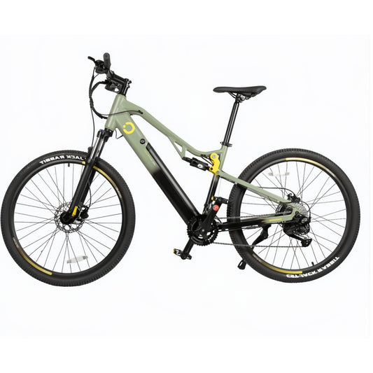 Bicicleta Mountain Millor  eléctrica de montaña 27,5", con 90Km de autonomía , doble suspensión, cambio Shimano 18 velocidades y doble disco de freno hidráulico.