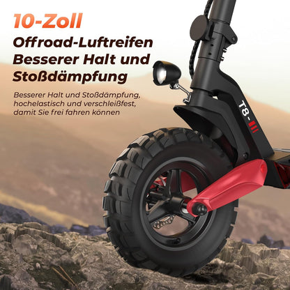 JAYSIMXIN Puissante Trottinette Électrique Adulte Scooter,10 Pouces Trottinette électrique Tout Terrain, App Intelligent, Batterie au Lithium 52V 33Ah,130 km 4-5 Heures de Charge.