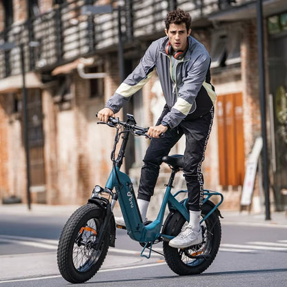 DYU 20" 4.0 Fat Tire Electric Bike for Adults, 500W 48V 14AH, LG Battery, Shimano 7-Speed, Foldable E Bike