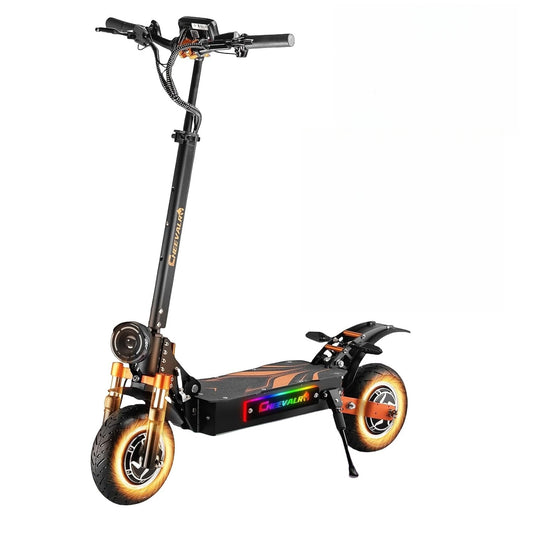 E Scooter mit Straßenzulassung, 80-100 KM Reichweite, 48V 15Ah, 10 Zoll Offroad Luftreifen, ABE Elektroroller mit Doppelter Stoßdämpfung, Faltbarer E Roller Offroad Belastung bis 150 KG, LED, App