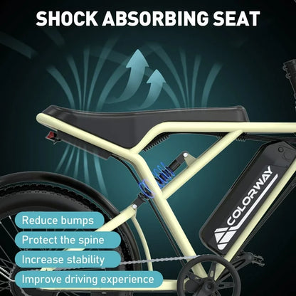 COLORWAY 750W Electric Bike for Adults,20X4.0 Fat Tire Off-Road E bike,36V/12Ah Battery Snow Beach Mountain Bike for Outdoor Cycling e bike
