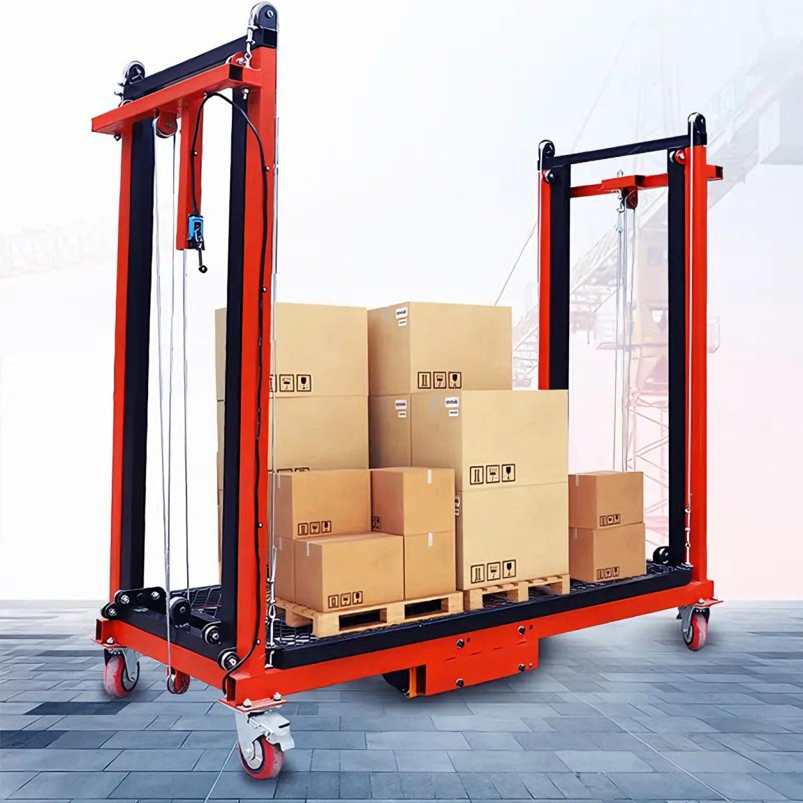 Foldable Electric Lift Scaffolding (Load 1000Kg)