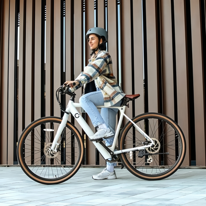 Bicicleta eléctrica Sprint Bicicleta eléctrica urbana de 28" con 70 Km de autonomía, cambio Shimano Altus de 8 velocidades y doble disco de freno hidráulico.