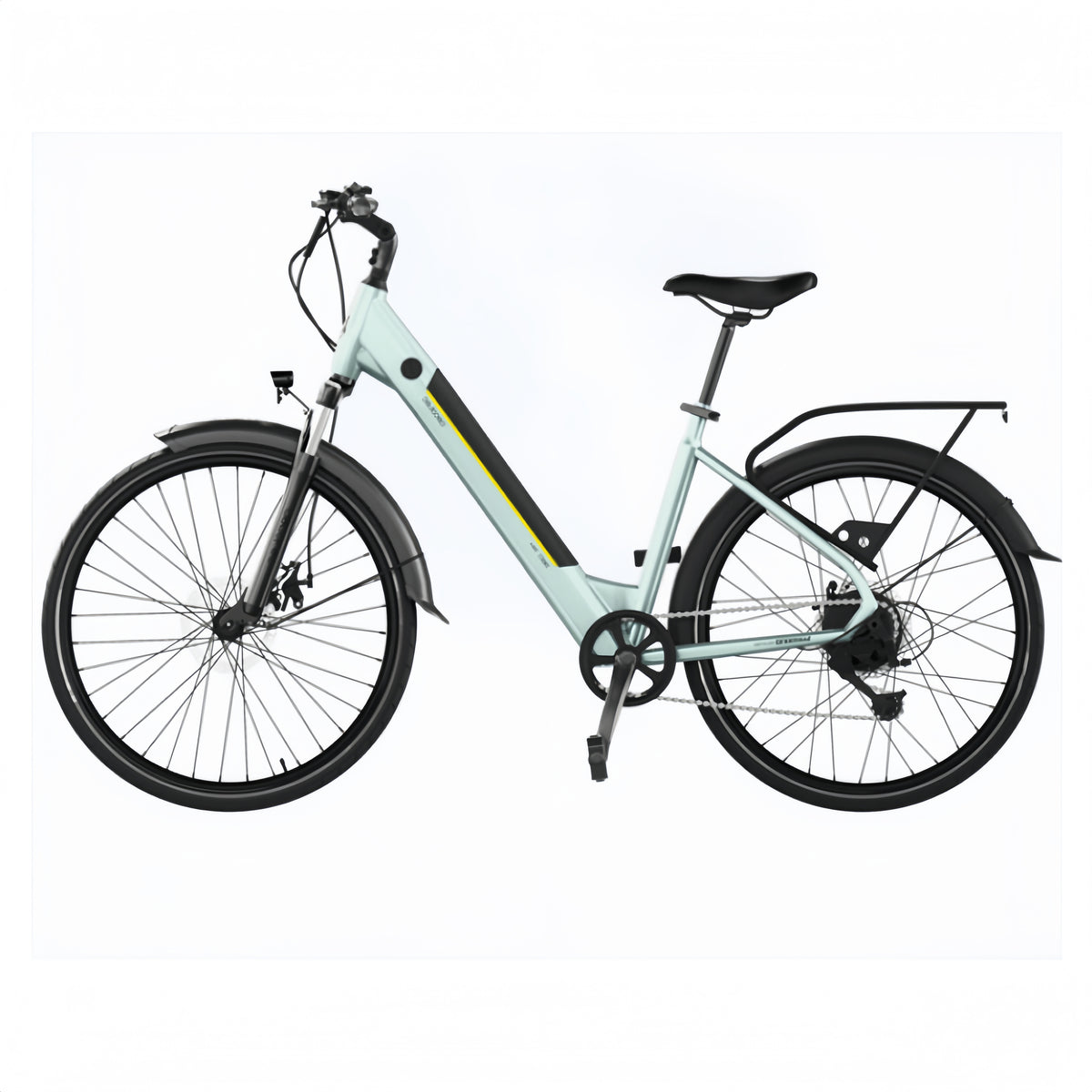 Bicicleta eléctrica Urban Bicicleta eléctrica de ciudad 28" con 90Km de autonomía, suspension delantera, cambio Shimano de 7 velocidades y doble disco de freno.