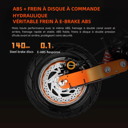 E Scooter mit Straßenzulassung, 80-100 KM Reichweite, 48V 15Ah, 10 Zoll Offroad Luftreifen, ABE Elektroroller mit Doppelter Stoßdämpfung, Faltbarer E Roller Offroad Belastung bis 150 KG, LED, App