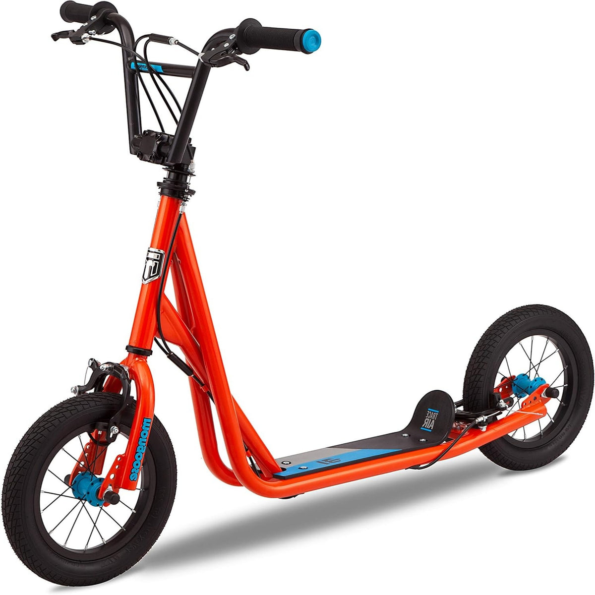 Mongoose Trace Air Non-Electric Scooter for Youth Boys Girls Age 8+ Year Old, Max Weight of 220 lbs., 12-Inch Air Tires, Non-Folding Design, Adjustable...